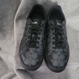 Coach Black Textured Sneakers